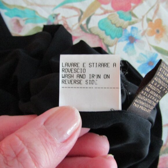 ROBERTO CAVALLI Asymmetrical Black Stretchy Dress--Size 46/10 - Picture 6 of 8